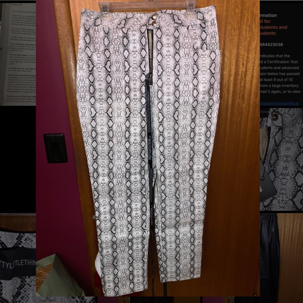 PLT Grey Snake Print Trousers BRAND NEW!! Size 10